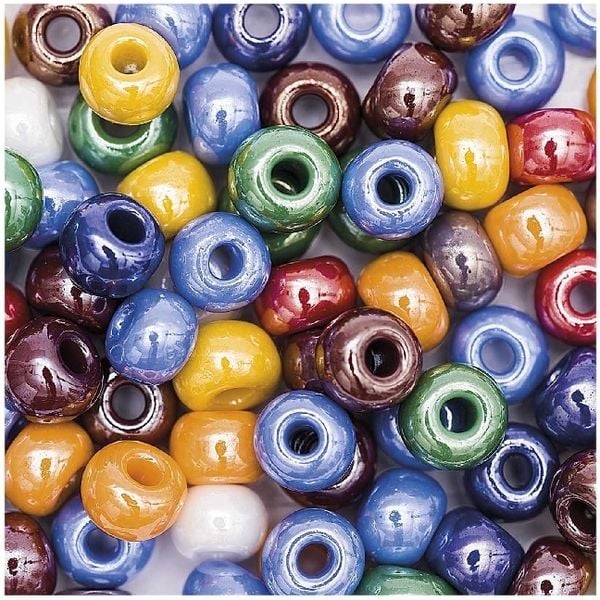 Produktbild: Glasperlen Opak, Multicolor L&uuml;ster