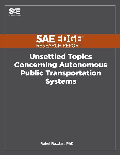 Produktbild: Unsettled Topics Concerning Autonomous Public Transportation Systems
