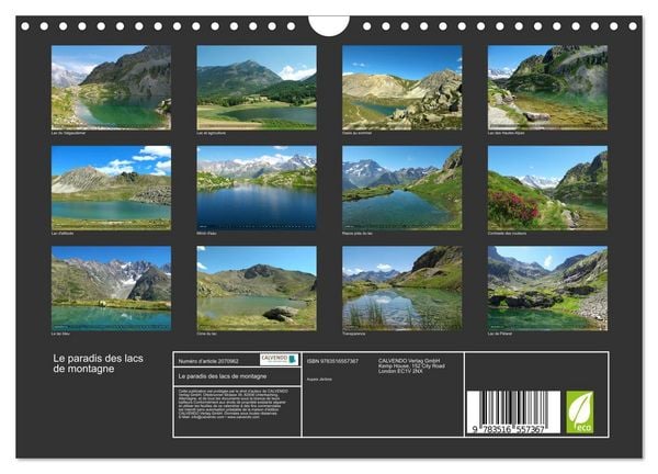 Produktbild: Le paradis des lacs de montagne (Calendrier mural 2026 DIN A4 vertical), CALVENDO calendrier mensuel