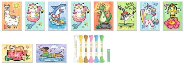 Produktbild: URSUS Sticken Stickkarten Set, Ganzjahr