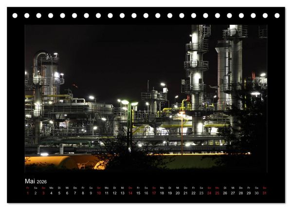 Produktbild: Extraschicht im Ruhrgebiet - Nachts ist es nicht dunkel! (Tischkalender 2026 DIN A5 quer), CALVENDO Monatskalender