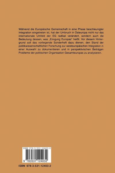 Produktbild: Die Integration Europas