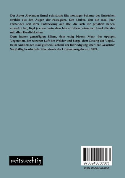 Produktbild: Eine Reise nach der Robinson-Crusoe-Insel