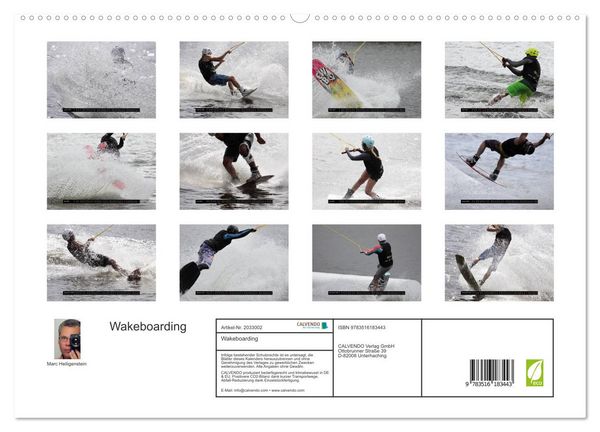 Produktbild: Wakeboarding (hochwertiger Premium Wandkalender 2026 DIN A2 quer), Kunstdruck in Hochglanz