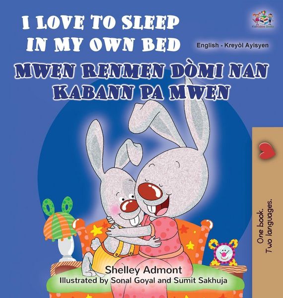 Produktbild: I Love to Sleep in My Own Bed (English Haitian Creole Bilingual Children's Book)