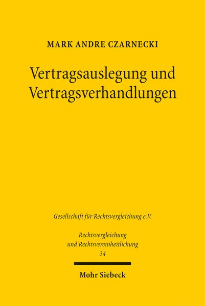Produktbild: Vertragsauslegung und Vertragsverhandlungen