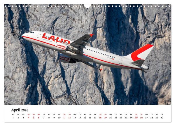 Produktbild: Flugzeuge in beeindruckender Kulisse (Wandkalender 2026 DIN A3 quer), CALVENDO Monatskalender