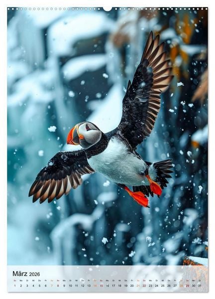 Produktbild: V&ouml;gel - K&uuml;nstler im Flug (hochwertiger Premium Wandkalender 2026 DIN A2 hoch), Kunstdruck in Hochglanz