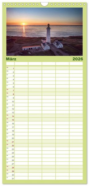 Produktbild: Familienplaner 2026 - D&auml;nemark - Mit dem Wohnmobil durch J&uuml;tland mit 5 Spalten (Wandkalender, 21 x 45 cm) CALVENDO