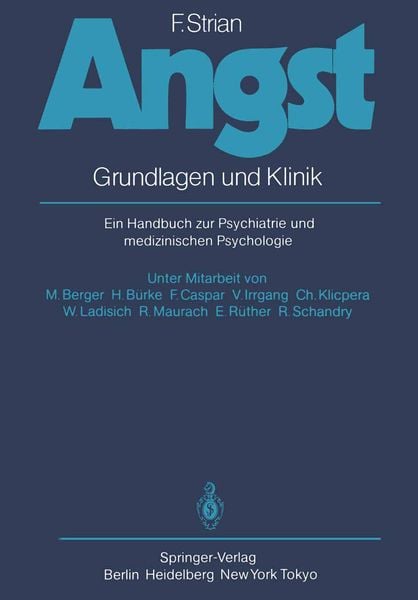 Angst, Taschenbuch von F. Strian, Springer Berlin, 9783642932465
