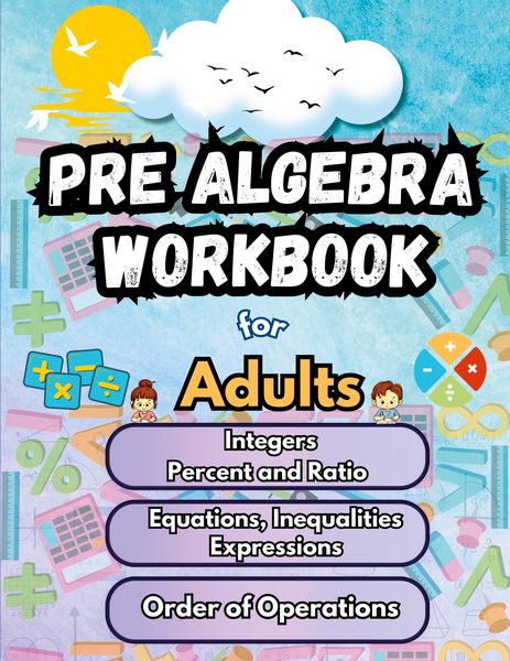 Produktbild: Summer Math Pre Algebra Workbook for Adults Bridge Building Activities