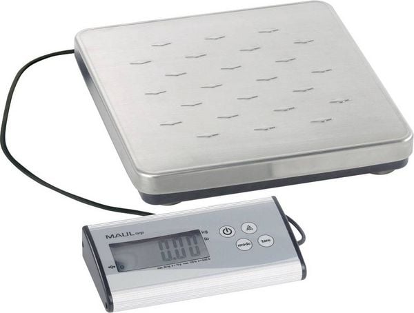 Produktbild: MAUL Paketwaage cargo mit separatem Bedienpult und Netzadapter, Tragkraft 50 kg