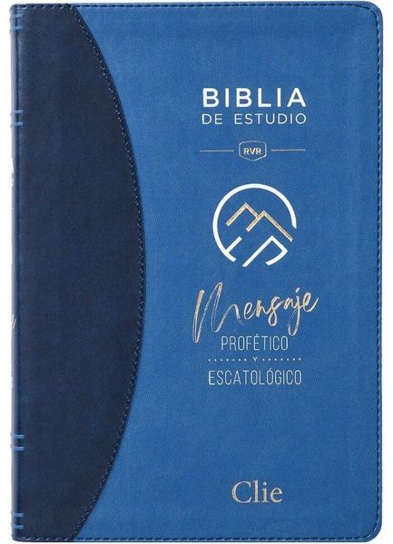 Produktbild: Rvr, Biblia de Estudio del Mensaje Prof&eacute;tico Y Escatol&oacute;gico, Leathersoft, Azul, Interior a DOS Colores