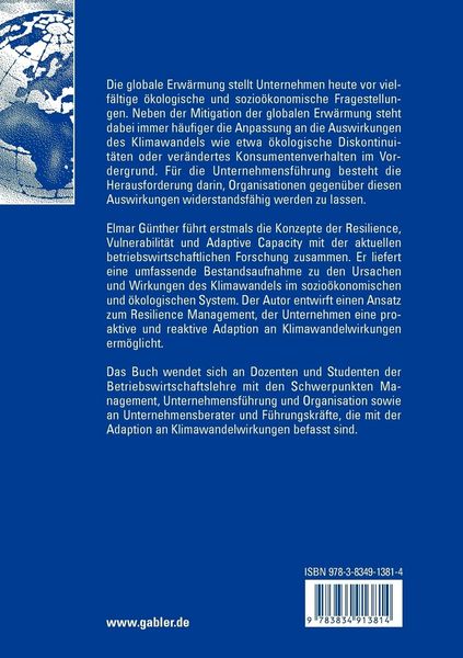 Produktbild: Klimawandel und Resilience Management