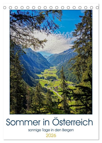 Sommer in Österreich - sonnige Tage in den Bergen (Tischkalender 2026 DIN A5 hoch), CALVENDO Monatskalender