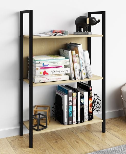 Produktbild: Holz Metall Stand Regal B&uuml;ro B&uuml;cher Flakos 3fach