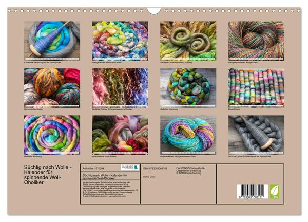 'Süchtig nach Wolle - Kalender für spinnende Woll-Oholiker