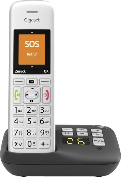 Gigaset E390 A DECT Mobilteil Silber-Schwarz