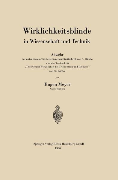 Produktbild: Wirklichkeitsblinde in Wissenschaft und Technik