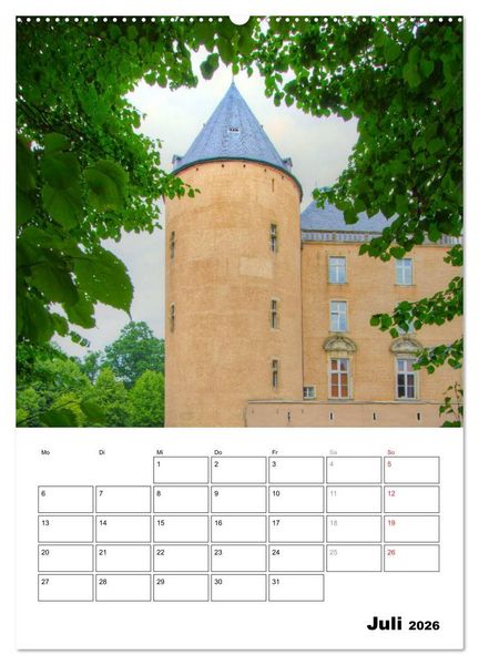Produktbild: Eindrucksvolle Burgen, malerische Schl&ouml;sser im M&uuml;nsterland (hochwertiger Premium Wandkalender 2026 DIN A2 hoch), Kunstdruck in Hochglanz