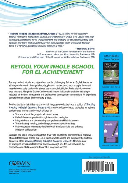 Produktbild: Teaching Reading to English Learners, Grades 6 - 12