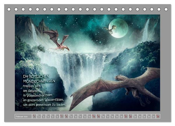 Produktbild: Wo die wilden Drachen wohnen (Tischkalender 2026 DIN A5 quer), CALVENDO Monatskalender