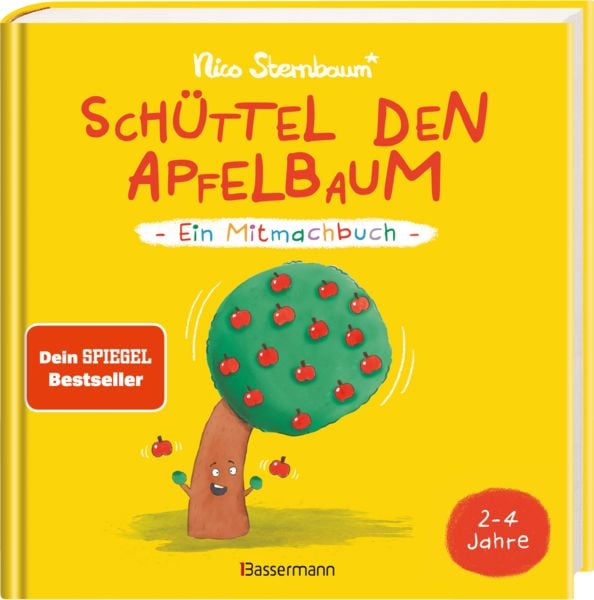 Produktbild: Schüttel den Apfelbaum - Ein Mitmachbuch. Für Kinder von 2 bis 4 Jahren. Schaukeln, schütteln, pusten, klopfen und sehen was passiert.
