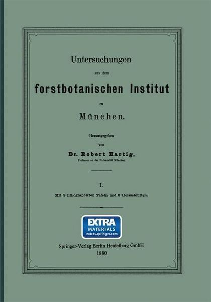 Produktbild: Untersuchungen aus dem Forstbotanischen Institut zu M&uuml;nchen