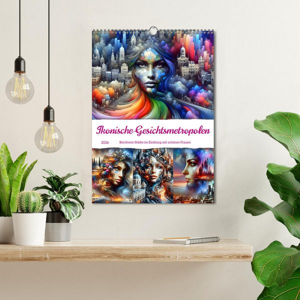 Produktbild: Ikonische Gesichtsmetropolen (Wandkalender 2026 DIN A3 hoch), CALVENDO Monatskalender