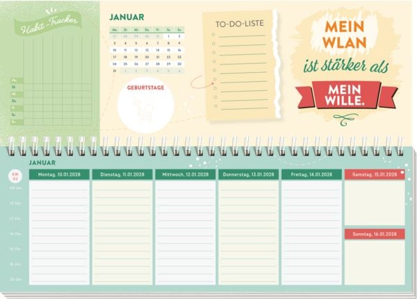Produktbild: Tischkalender 2027 quer: Nutze den Tag! Es sei denn, er ist bl&ouml;d, dann nutze den n&auml;chsten