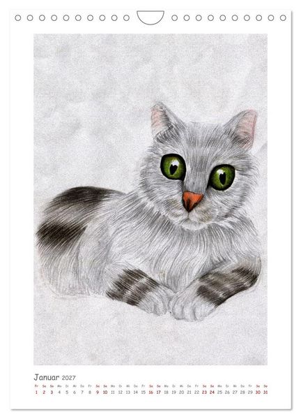 Produktbild: Die Sprache der Augen: Die Seele von Hund und Katze in handgemalten Portr&auml;ts (Wandkalender 2027 DIN A4 hoch), CALVENDO Monatskalender