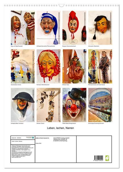 Produktbild: Leben, lachen, Narren (Wandkalender 2026 DIN A2 hoch), CALVENDO Monatskalender