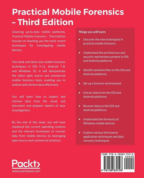 Produktbild: Practical Mobile Forensics - Third Edition