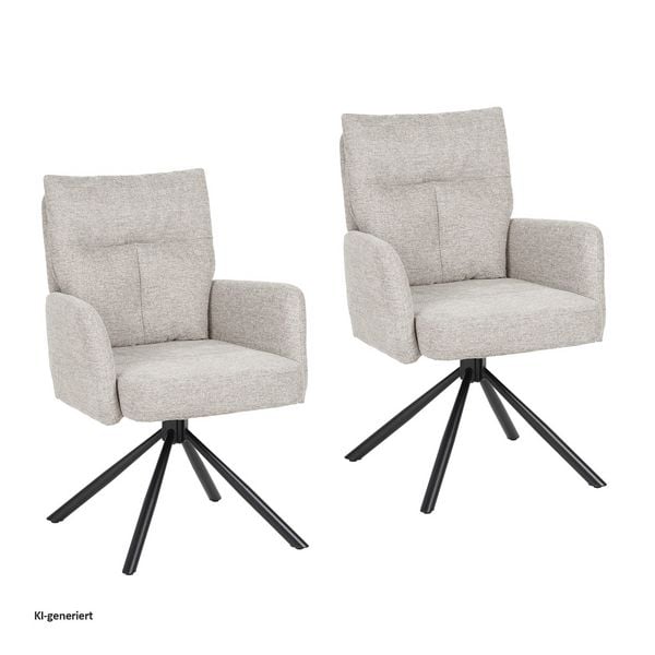 Produktbild: HTI-Living Esszimmerstuhl Kyra Beige 2er-Set Esszimmerstuhl Kyra Beige 2er-Set
