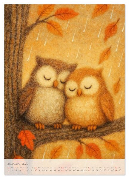 Produktbild: Fluffy animal friends - Animal friendships for everyday life (Wall Calendar 2026 DIN A2 portrait), CALVENDO 12 Month Wall Calendar