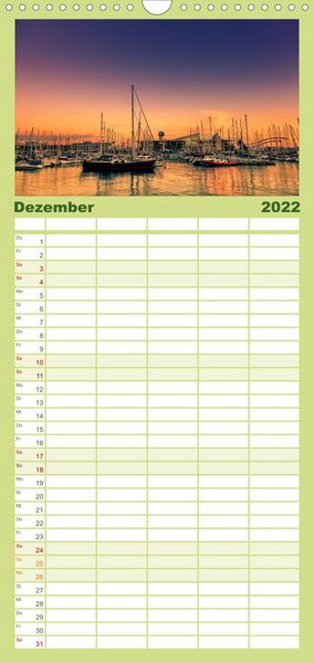 Produktbild: Familienplaner Barcelona - Stadtansichten (Wandkalender 2022 , 21 cm x 45 cm, hoch)