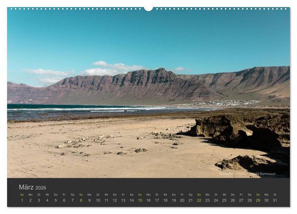 Produktbild: Vulkaninsel &ndash; Lanzarote (hochwertiger Premium Wandkalender 2026 DIN A2 quer), Kunstdruck in Hochglanz
