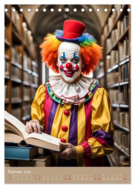 Produktbild: KI Clowns Mit Leichtigkeit das Leben genie&szlig;en (Tischkalender 2026 DIN A5 hoch), CALVENDO Monatskalender