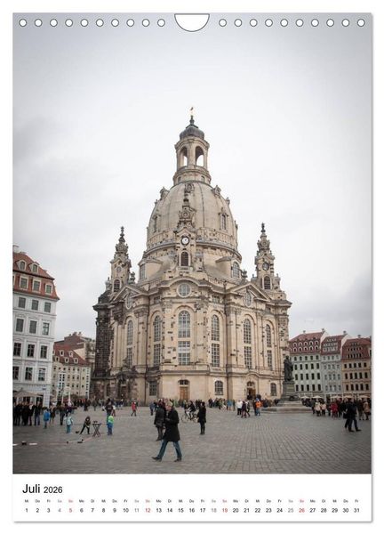 Produktbild: Dresden - Beeindruckende Architektur (Wandkalender 2026 DIN A4 hoch), CALVENDO Monatskalender