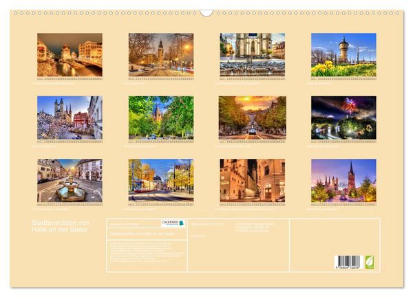 Produktbild: Stadtansichten von Halle an der Saale (Wandkalender 2026 DIN A2 quer), CALVENDO Monatskalender
