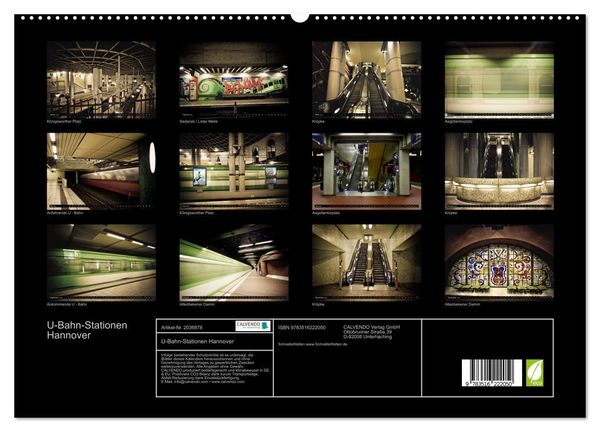 Produktbild: U-Bahn-Stationen Hannover (hochwertiger Premium Wandkalender 2026 DIN A2 quer), Kunstdruck in Hochglanz