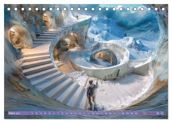 Produktbild: Treppenlabyrinthe &ndash; Die Suche nach dem Weg (Tischkalender 2027 DIN A5 quer), CALVENDO Monatskalender