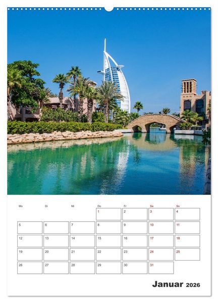 Produktbild: Dubai - Urlaubsplaner (Wandkalender 2026 DIN A2 hoch), CALVENDO Monatskalender