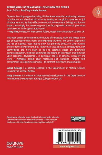 Produktbild: Disrupted Development and the Future of Inequality in the Age of Automation
