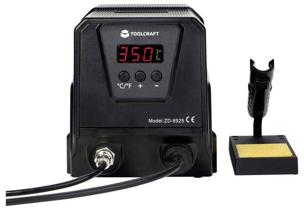 Produktbild: TOOLCRAFT ZD-8925 Entl&ouml;tstation digital 90W 160 - 480&deg;C inkl. Entl&ouml;tsaugpumpe