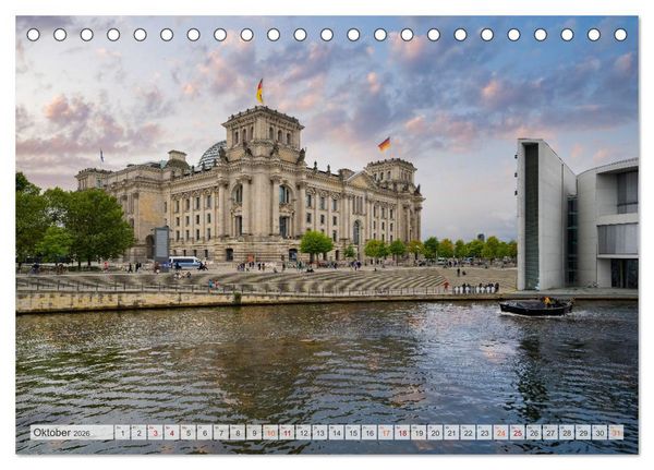 Produktbild: Berlin Stadtspaziergang (Tischkalender 2026 DIN A5 quer), CALVENDO Monatskalender