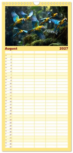 Produktbild: Familienplaner 2027 - Die Magie der Masse mit 5 Spalten (Wandkalender, 21 x 45 cm) CALVENDO