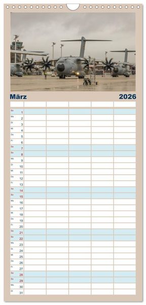 Produktbild: Familienplaner 2026 - A400M LTG 62 mit 5 Spalten (Wandkalender, 21 x 45 cm) CALVENDO