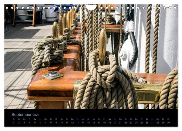 Produktbild: Segelschiffe - Maritime Details (Wandkalender 2026 DIN A4 quer), CALVENDO Monatskalender