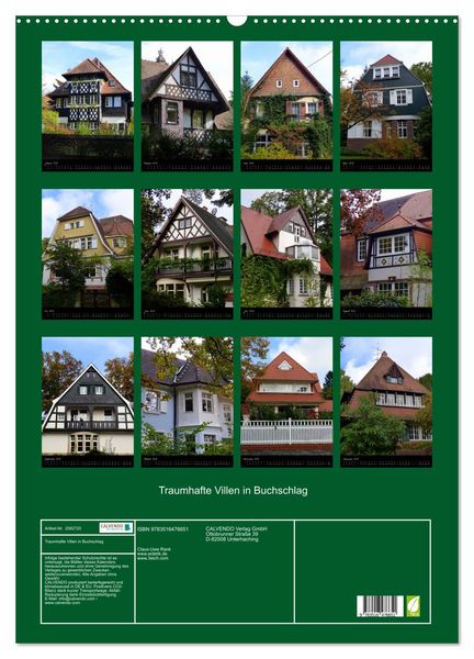 Produktbild: Traumhafte Villen in Buchschlag (Wandkalender 2026 DIN A2 hoch), CALVENDO Monatskalender